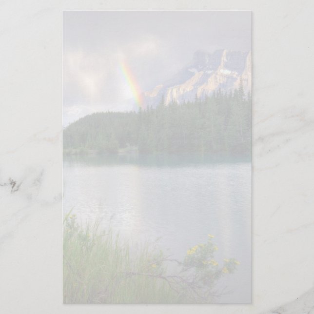 Regnbåge över berget brevpapper (Framsida)