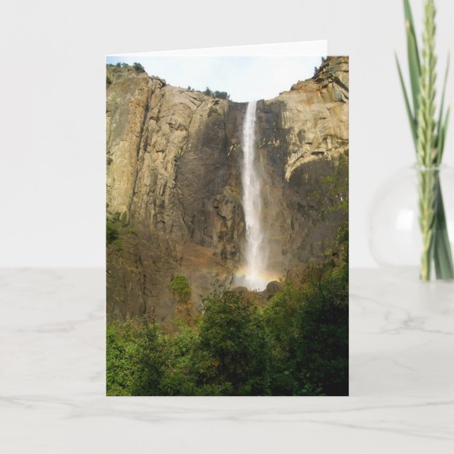 Regnbåge över Bridalveil nedgångar Kort (Framsida)