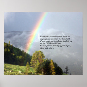 Regnbåge över Colorado Mountaintop med text Poster