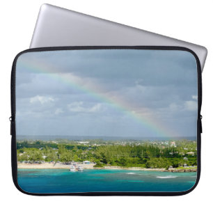 Regnbåge över den bärbara datorn Beach-säcken Laptop Fodral