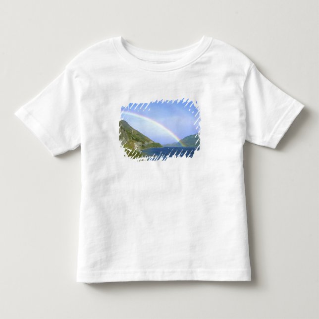 Regnbåge över Hawea Lake, Sydön, Nya T Shirt (Framsida)