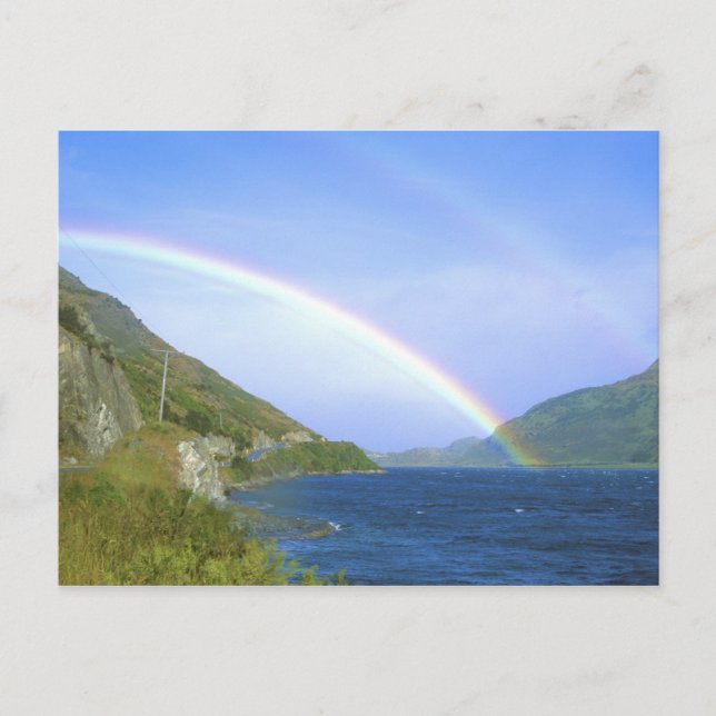 Regnbåge över Hawea Lake, Sydön, Nya Vykort (Framsida)