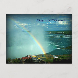 Regnbåge över Niagara Falls Canada Side Postcard Vykort