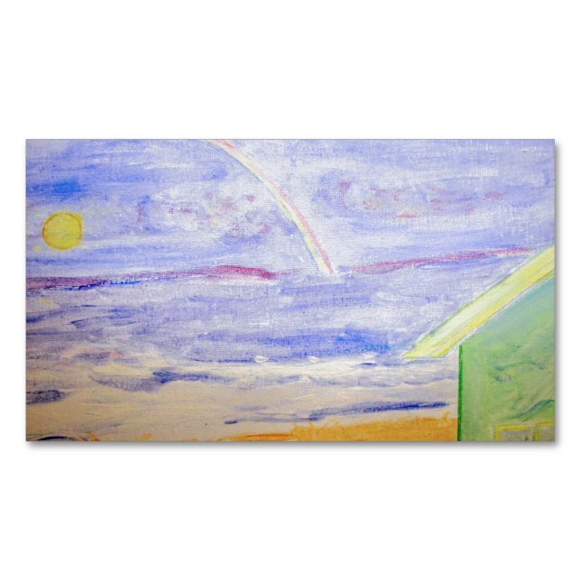 Regnbåge över     OceanBusiness Card Magnetiska Visitkort (Framsida)