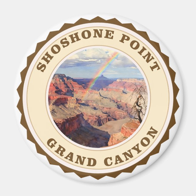 Regnbåge över Shoshone Point, Grand Canyon Magnet (Framsidan)