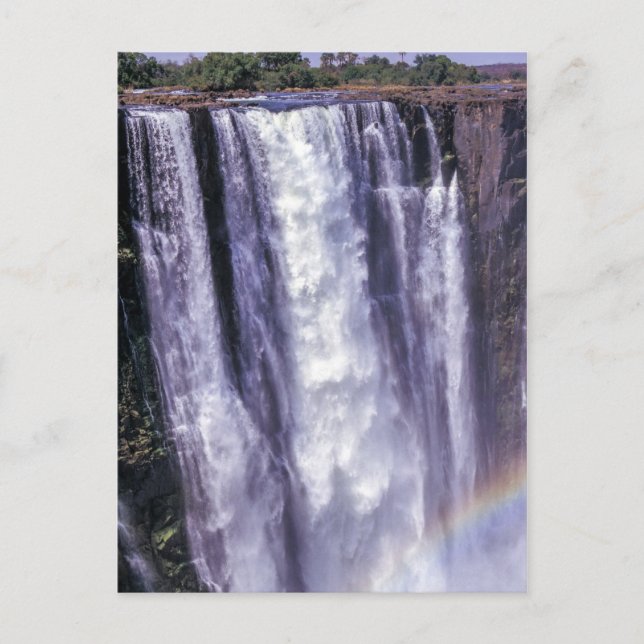 Regnbåge över Victoriafallen - Zimbabwe, Afrika Vykort (Framsida)