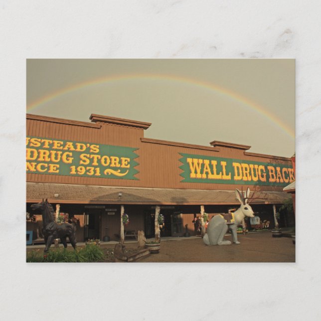 Regnbåge över Wall Drug Vykort (Framsida)