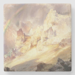 Regnbåge över Yellowstone, Moran 1900 Stenunderlägg