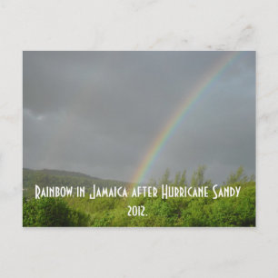 Regnbåge på Jamaica efter orkanen Sandy 2012 Vykort