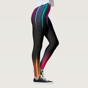 Regnbåge på svarta balar Kvinnors träning Leggings