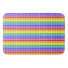 regnbåge på vita mod i mitten av århundradet badrumsmatta