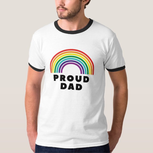Regnbåge Pappa T Shirt (Framsida)