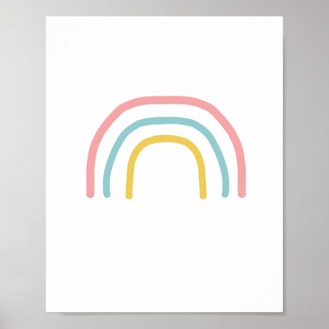 Regnbåge Pastel Painting Poster (Framsidan)