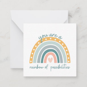 Regnbåge - Pastel Positive Vibes Anteckningskort