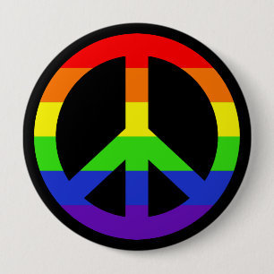 Regnbåge Peace-symbol Knapp