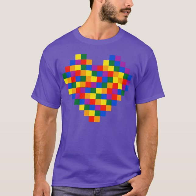 Regnbåge Piel Heart vänner T Shirt (Framsida)