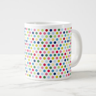 Regnbåge polka dots jumbo mugg