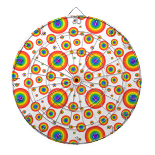 Regnbåge Polka dots Piltavla