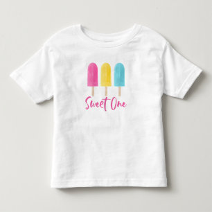 Regnbåge Pop Sweet One sommar 1-års födelsedag T Shirt