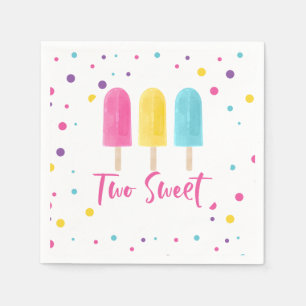 Regnbåge Pop Two Sweet 2-årsdag Pappersservett