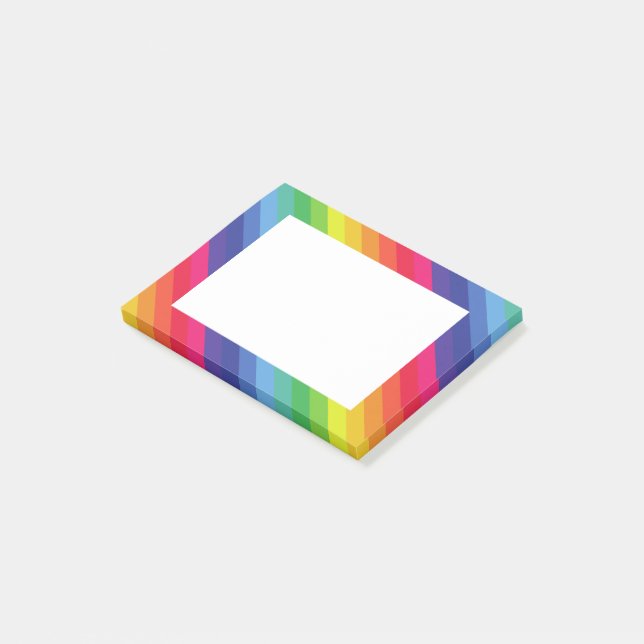 Regnbåge Post-it Block (Vinklad)