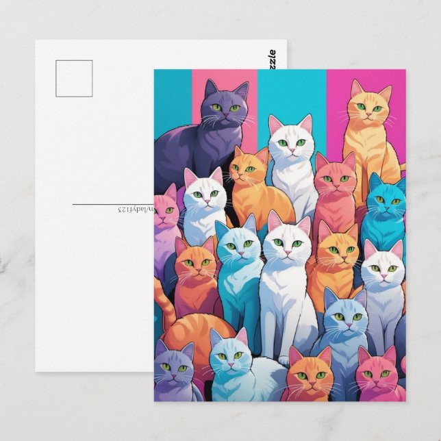 Regnbåge, postkorsning vykort (Fram/baksida)