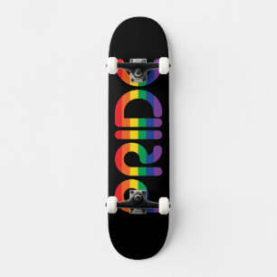Regnbåge Pride Ballon Brev Mini Skateboard Bräda 18,5 Cm