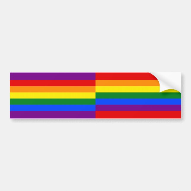 Regnbåge Pride-dekal - skuren för anpassning! Bildekal (Framsidan)