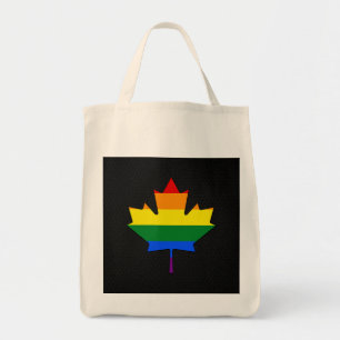 Regnbåge pride i löv tygkasse