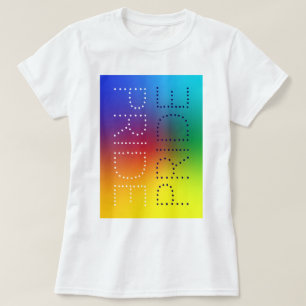 Regnbåge Pride Kärlek Chic Personlig Typografi T Shirt