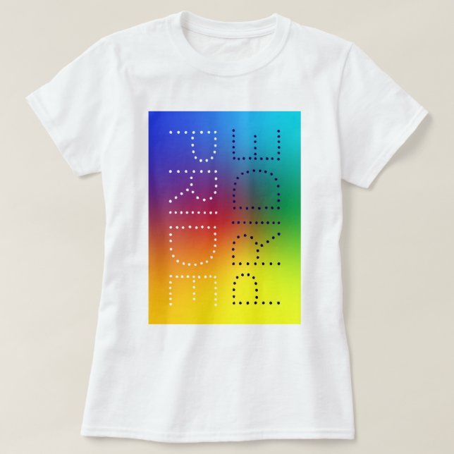 Regnbåge Pride Kärlek Chic Personlig Typografi T Shirt (Design framsida)
