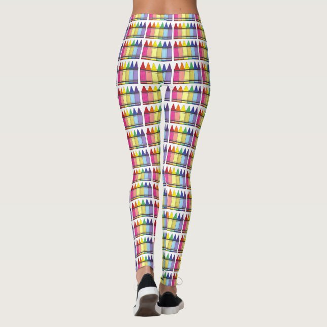 Regnbåge Pride Kritor Art Artist Print Leggings (Baksida)