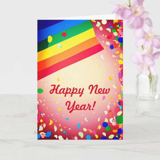 Regnbåge Pride - nyårskort 5 x 7 tum nyårskort Kort (Orkide)