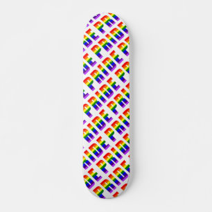 Regnbåge Pride Text Art Old School Skateboard Bräda 18 Cm