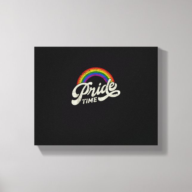 Regnbåge, Pride-tid, HBT-Tanktop Canvastryck (Framsida)