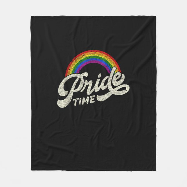 Regnbåge, Pride-tid, HBT-Tanktop Fleecefilt (Framsidan)
