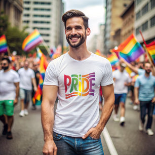 Regnbåge, Pride Typografi - fetstil, HGBTQ+ Påståe T Shirt