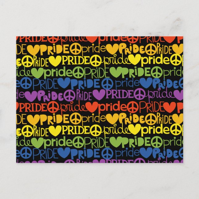 regnbåge, pride vykort (Framsida)