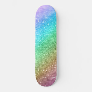 Regnbåge Princess Glitter #1 #blanka Mini Skateboard Bräda 18,5 Cm