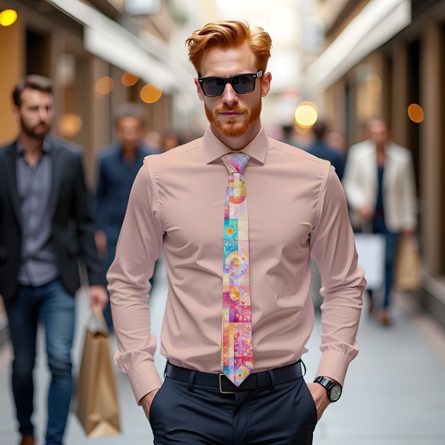 Regnbåge Prism Abstrakt Art Tie Slips (Skapare uppladdad)