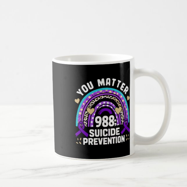 Regnbåge problem 988 Självmordsförebyggande belöni Kaffemugg (Höger)