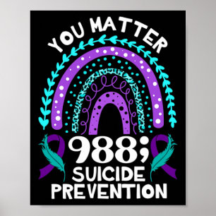 Regnbåge problem 988 Självmordsförebyggande belöni Poster