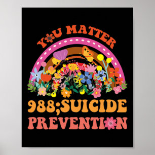 Regnbåge problem 988 Självmordsförebyggande belöni Poster