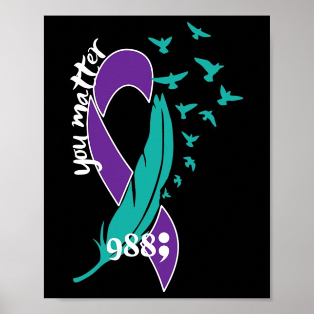 Regnbåge problem 988 Självmordsförebyggande belöni Poster (Framsidan)