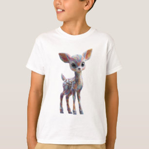Regnbåge Psykedelisk Hjort Kid Barn T Shirt