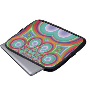 Regnbåge Psykedelisk Optisk Abstrakt Konst Laptop Sleeve
