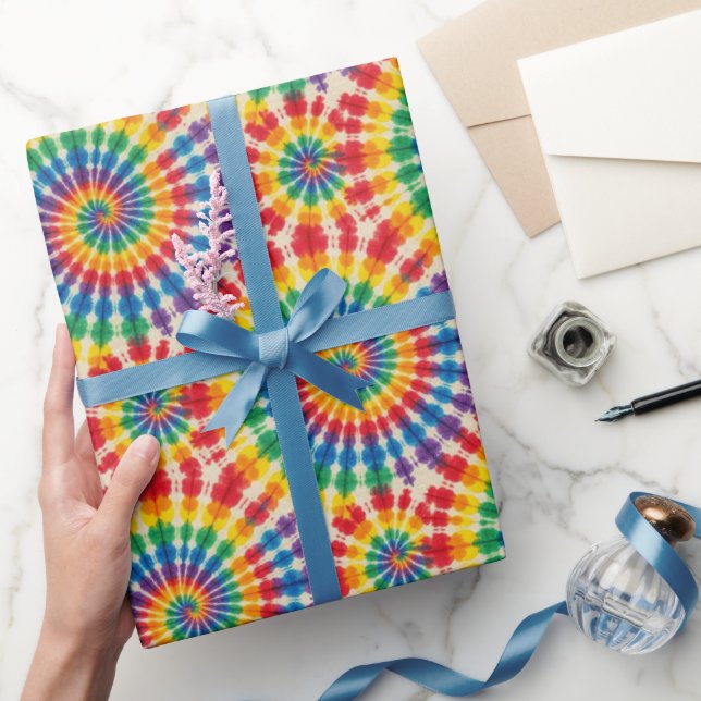 Regnbåge Psykedelisk Tie Dye Presentpapper (Gifting)