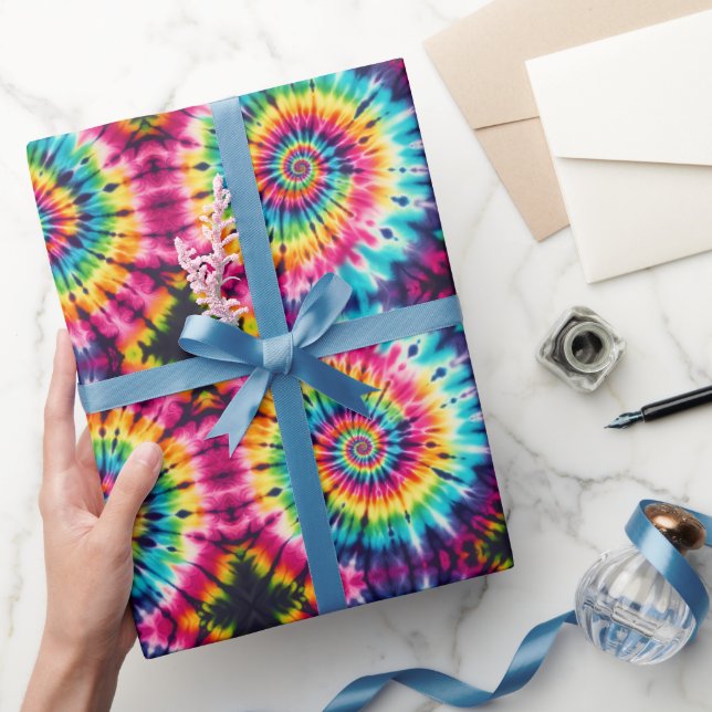 Regnbåge Psykedelisk Tie Dye Presentpapper (Gifting)
