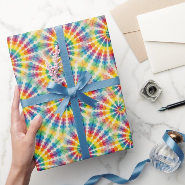 Regnbåge Psykedelisk Tie Dye Presentpapper (Gifting)