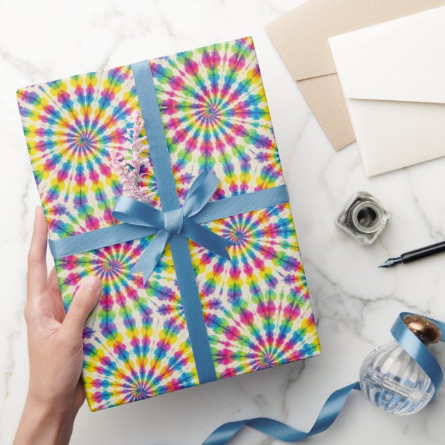 Regnbåge Psykedelisk Tie Dye Presentpapper (Gifting)